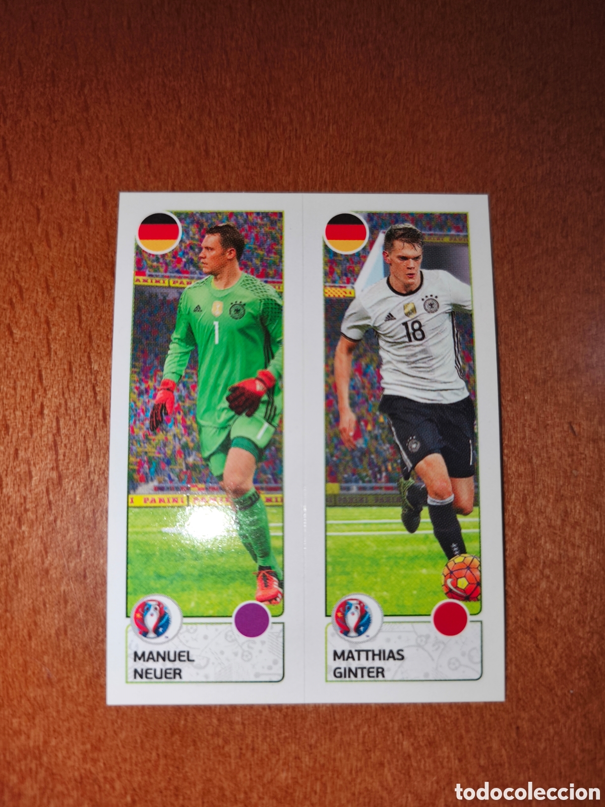 Fu&szlig;ball-Sticker: Manuel Neuer/Matthias Ginter n&deg;262 UEFA Euro 2016 Alemania