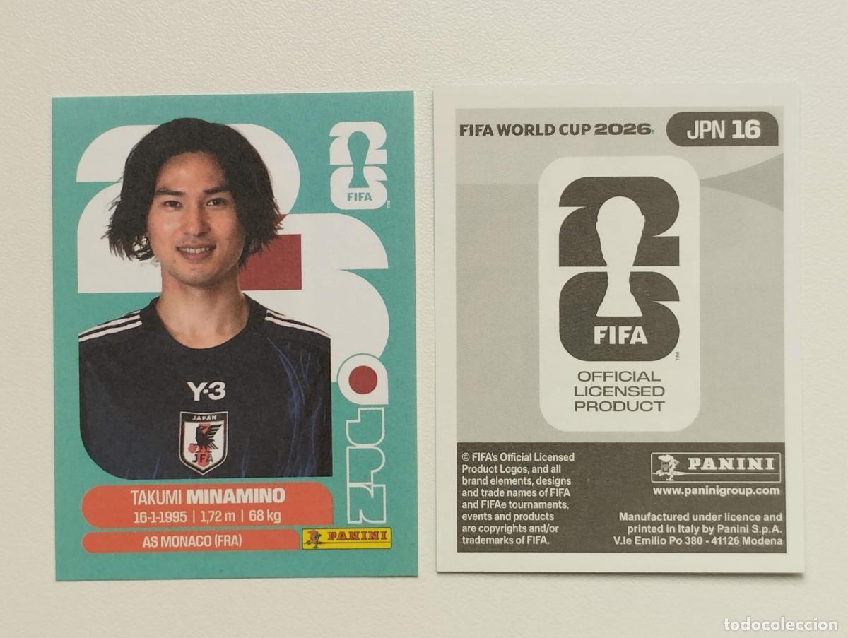 Fu&szlig;ball-Sticker: CROMO STICKER WORLD CUP 2026 MUNDIAL 26 PANINI JAPON JPN16 JPN 16 MINAMINO