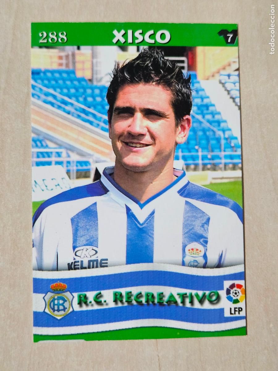 Cromos de F&uacute;tbol: FICHA N&ordm; 288 XISCO - MUNDICROMO LIGA TOP 2003 - RECREATIVO DE HUELVA
