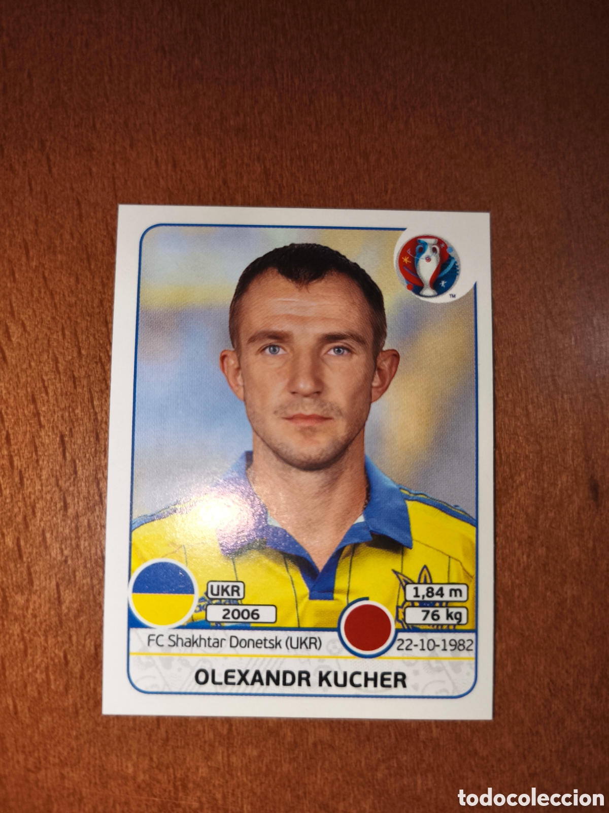 Cromos de F&uacute;tbol: Olexandr Kucher n&deg;274 UEFA Euro 2016 Ucrania