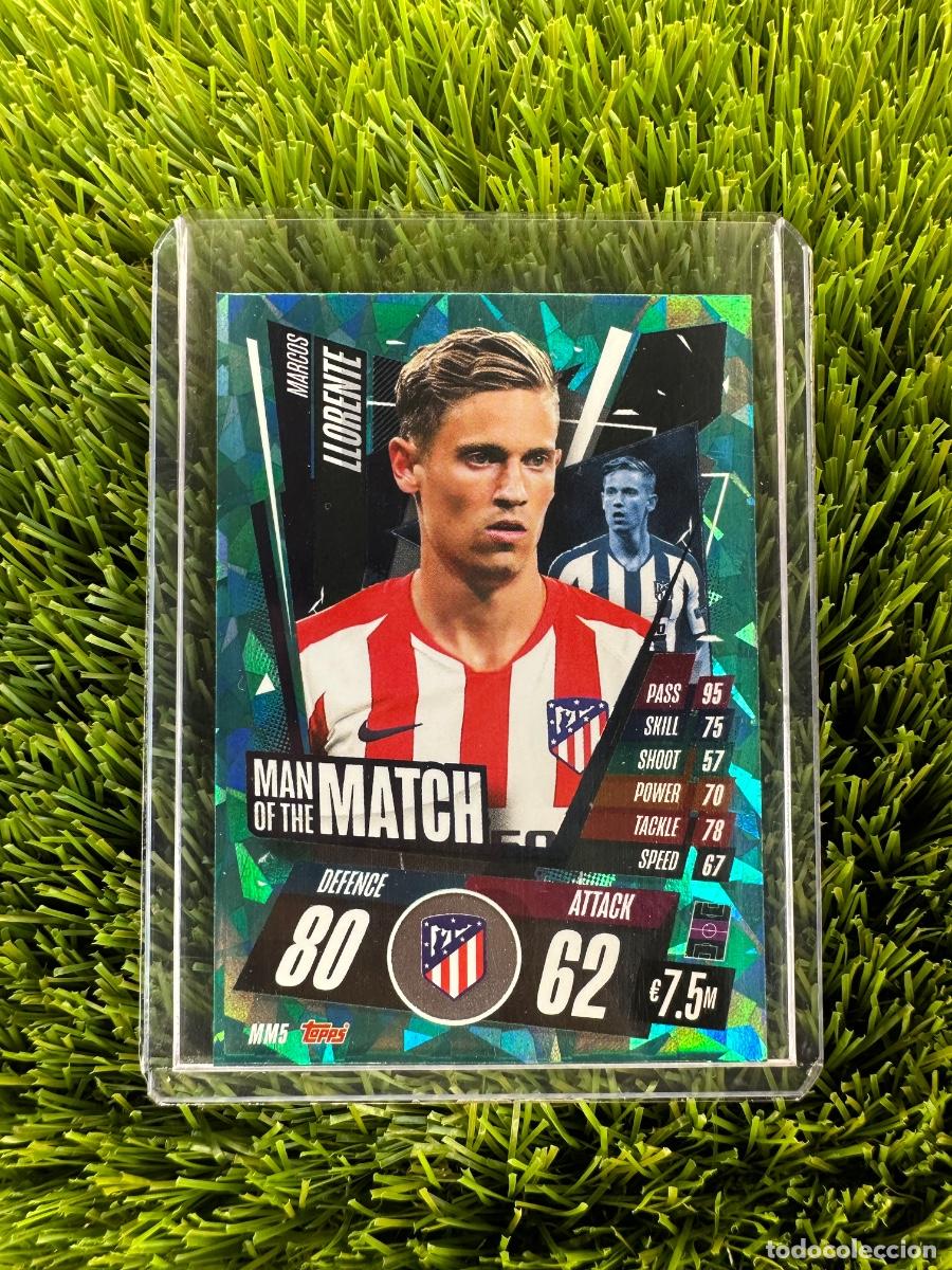 Cromos de F&uacute;tbol: N&ordm; MM5 Marcos Llorente Man of the Match Atl&eacute;tico de Madrid Match Attax 20 21
