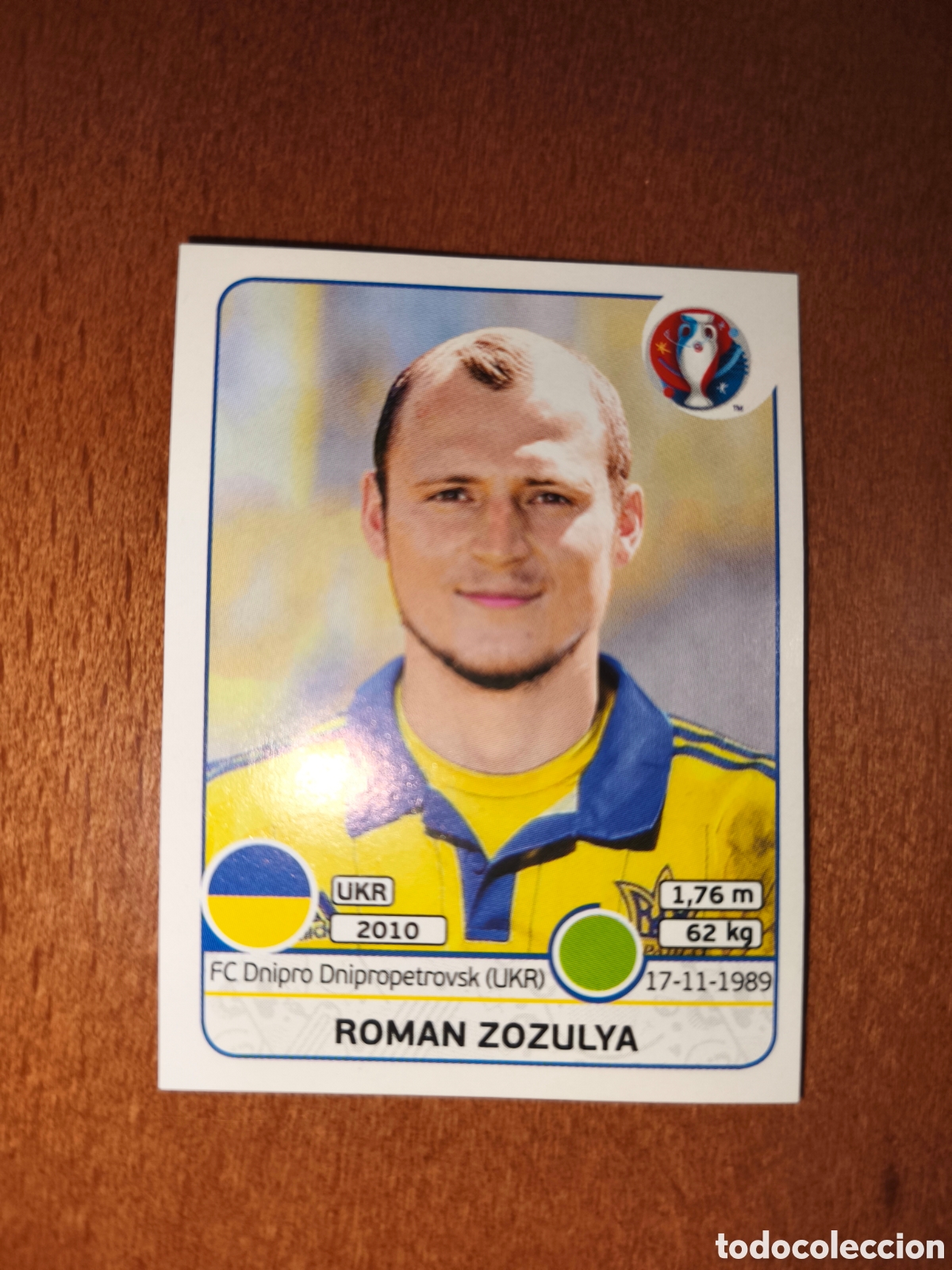 Cromos de F&uacute;tbol: Roman Zozulya n&deg;288 UEFA Euro 2016 Ucrania