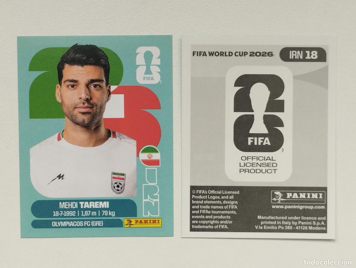 Cromos de F&uacute;tbol: CROMO STICKER WORLD CUP 2026 MUNDIAL 26 PANINI IRAN IRN18 IRN 18 TAREMI