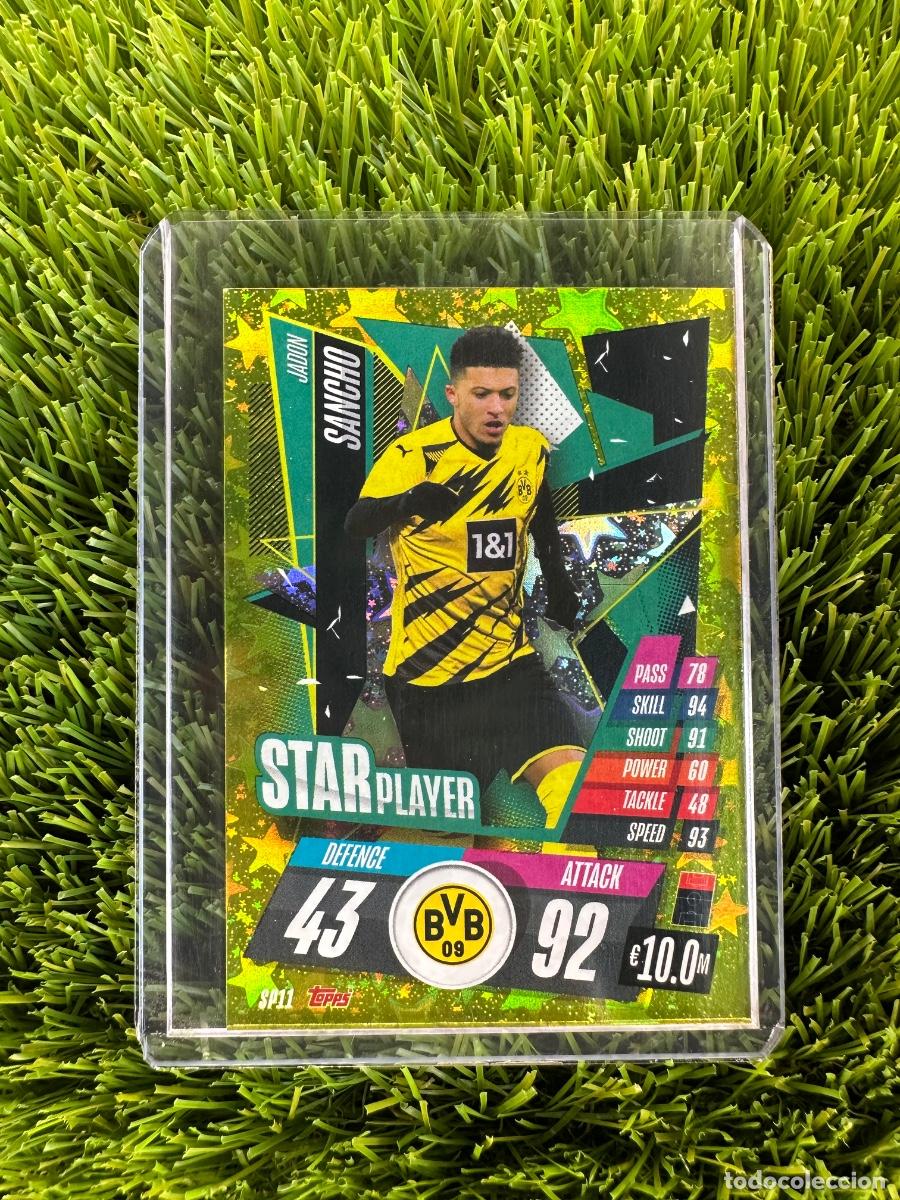 Cromos de F&uacute;tbol: N&ordm; SP11 Jadon Sancho Star Player Borussia de Dortmund Match Attax 20 21