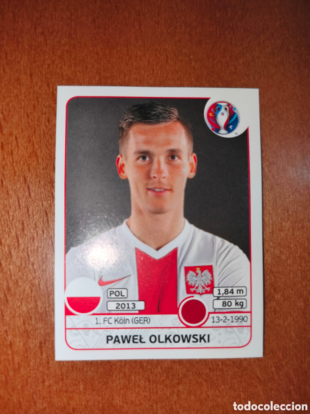 Cromos de F&uacute;tbol: Pawel Olkowski n&deg;300 UEFA Euro 2016 Polonia