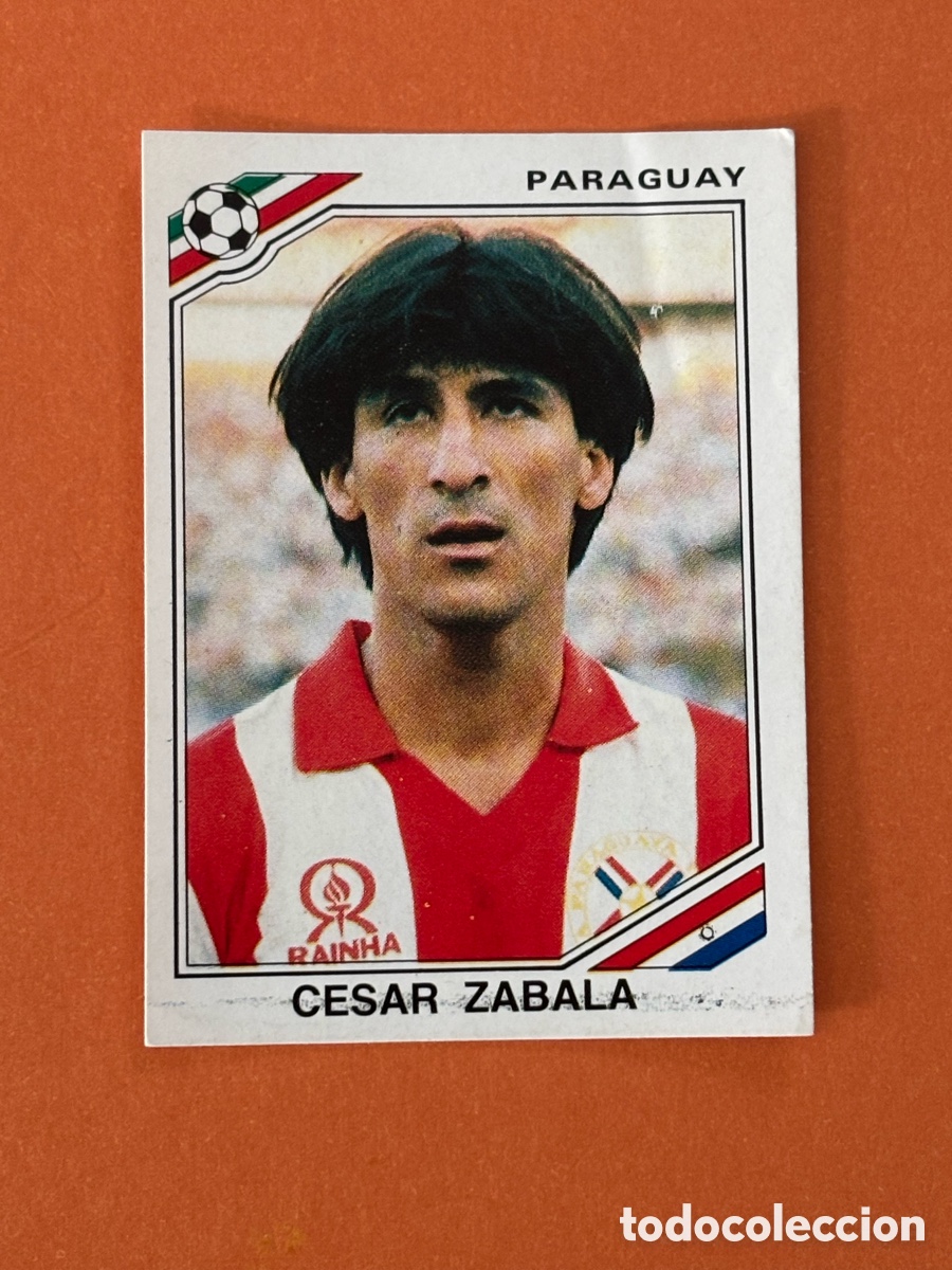 Cromos de F&uacute;tbol: 151 C&eacute;sar Zabala (Paraguay) Mundial M&eacute;xico 86 PANINI 1986.Nunca pegado