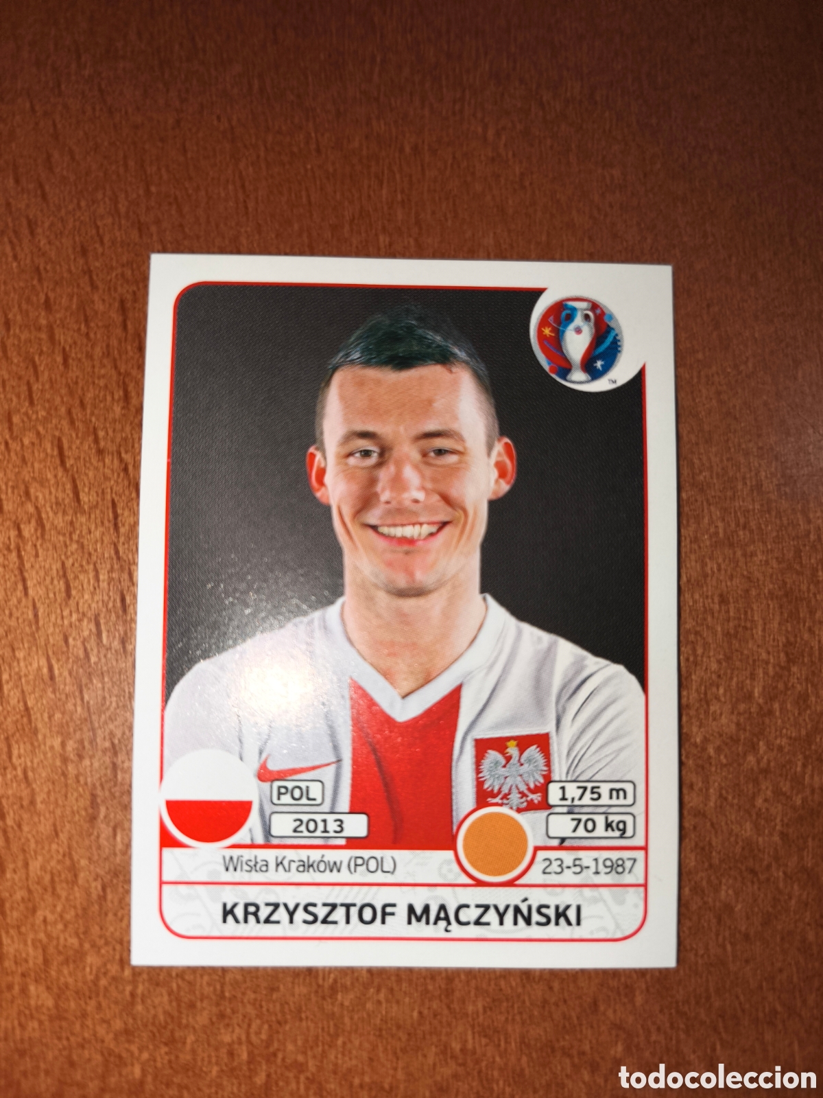 Cromos de F&uacute;tbol: Krzysztof Maczynski n&deg;305 UEFA Euro 2016 Polonia