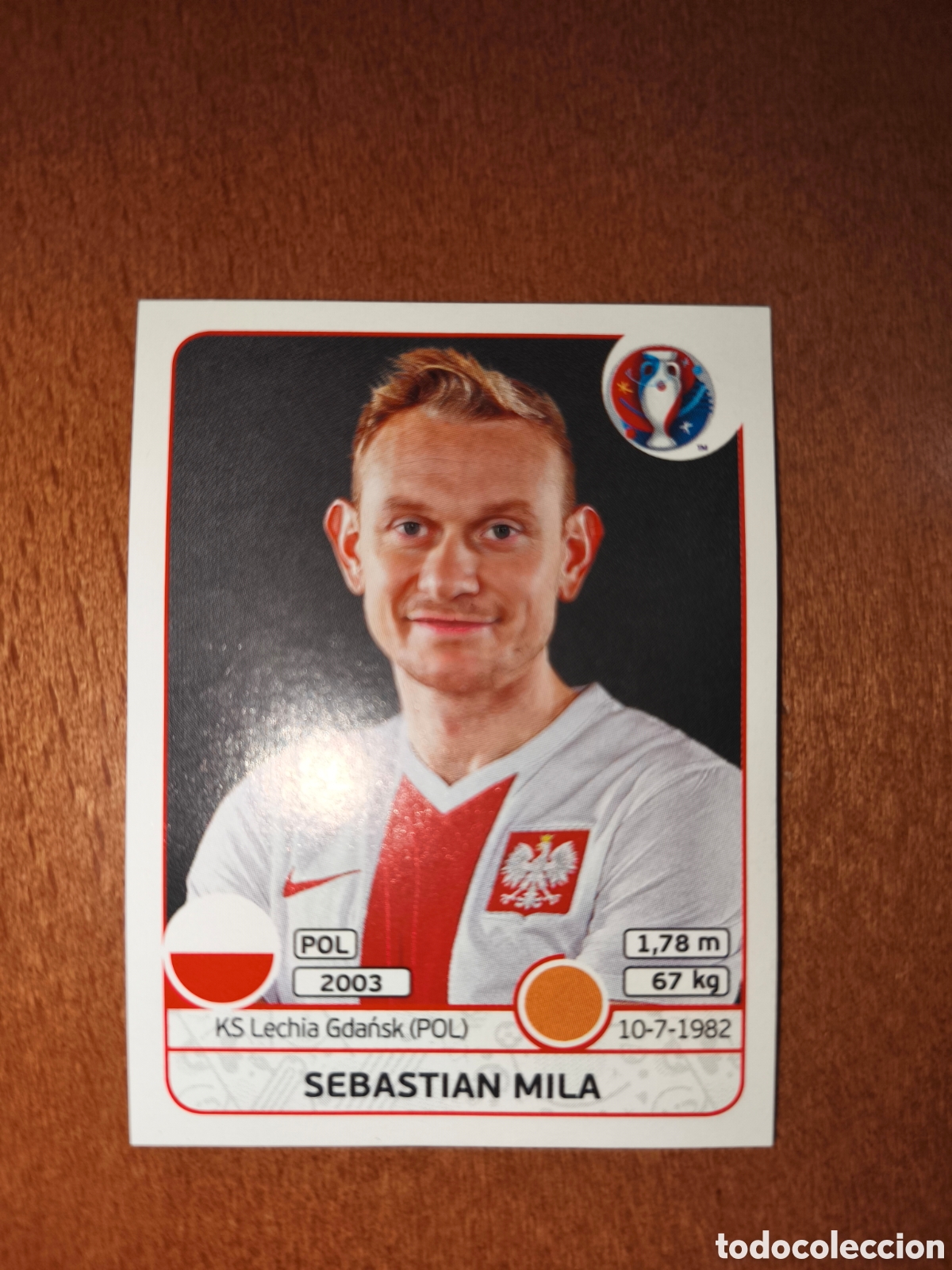 Cromos de F&uacute;tbol: Sebastian Mila n&deg;307 UEFA Euro 2016 Polonia