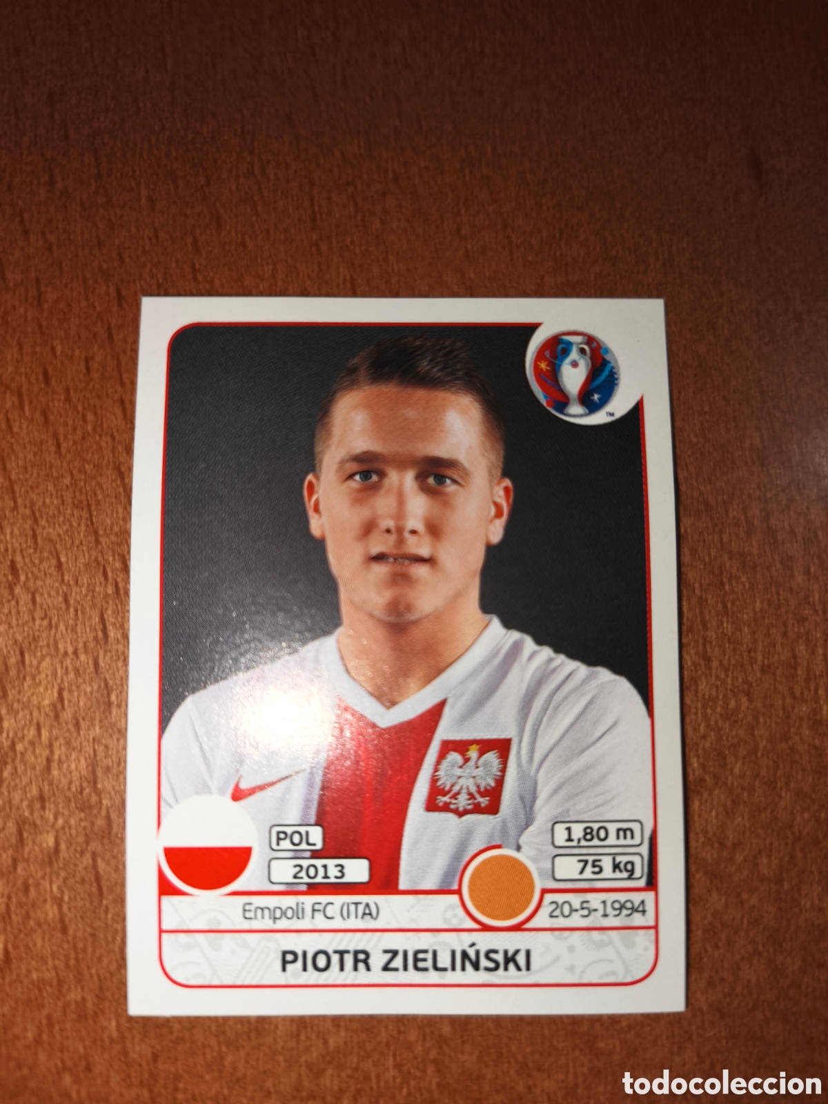 Cromos de F&uacute;tbol: Piotr Zielinski n&deg;308 UEFA Euro 2016 Polonia