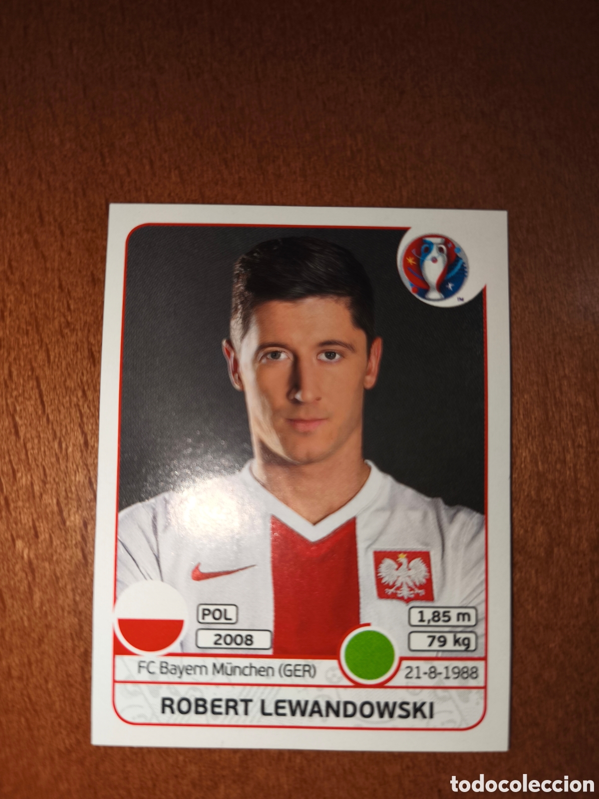 Cromos de F&uacute;tbol: Robert Lewandowski n&deg;312 UEFA Euro 2016 Polonia