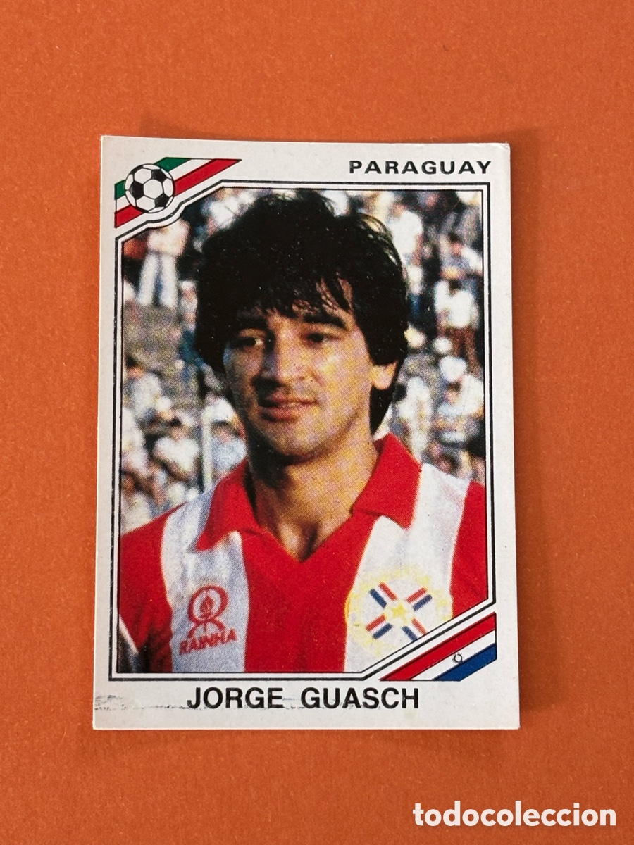 Cromos de F&uacute;tbol: 155 Jorge Guasch (Paraguay) 1986 Mundial M&eacute;xico 86 PANINI. Nunca pegado