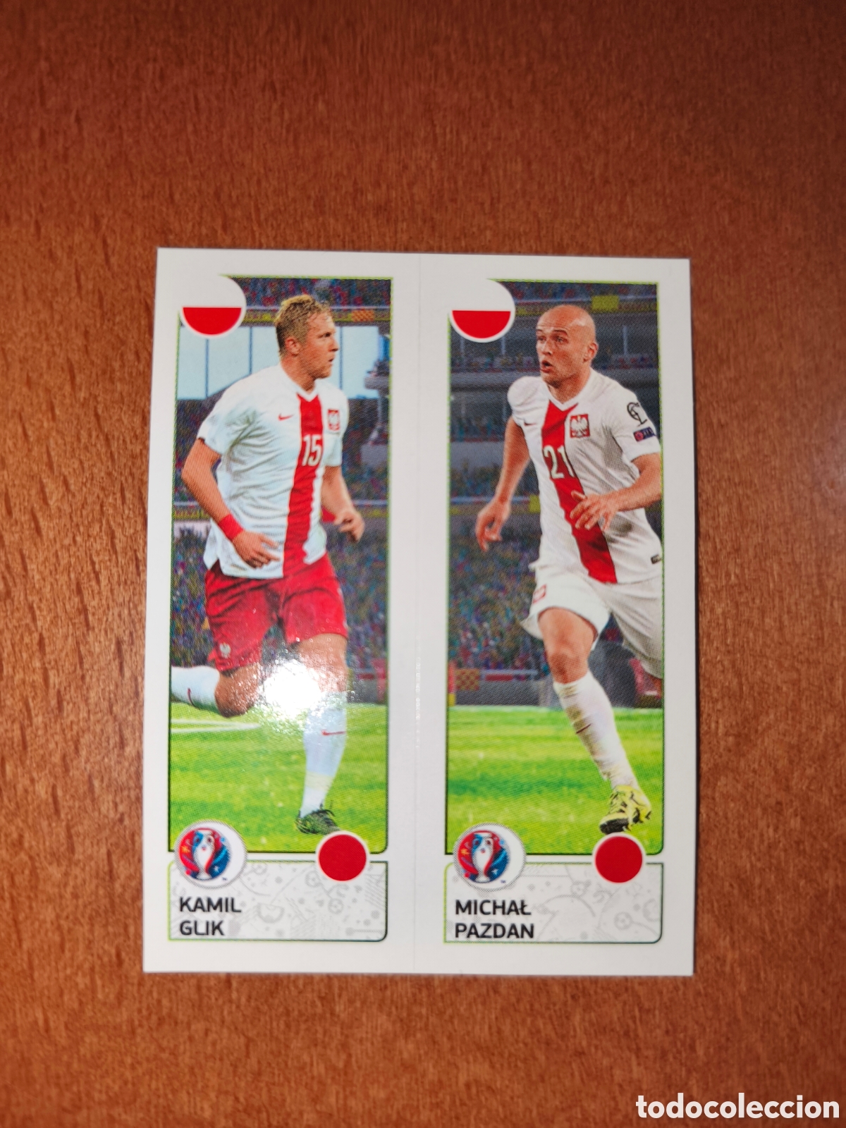 Cromos de F&uacute;tbol: Kamil Glik/Michal Pazdan n&deg;315 UEFA Euro 2016 Polonia