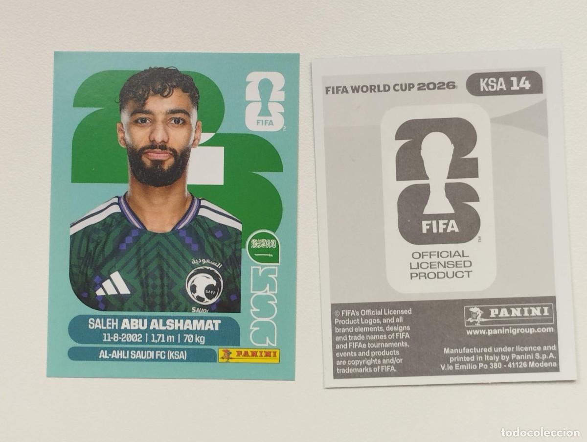 Cromos de F&uacute;tbol: CROMO STICKER WORLD CUP 2026 MUNDIAL 26 PANINI ARABIA SAUDI KSA14 KSA 14 ALSAHAMAT