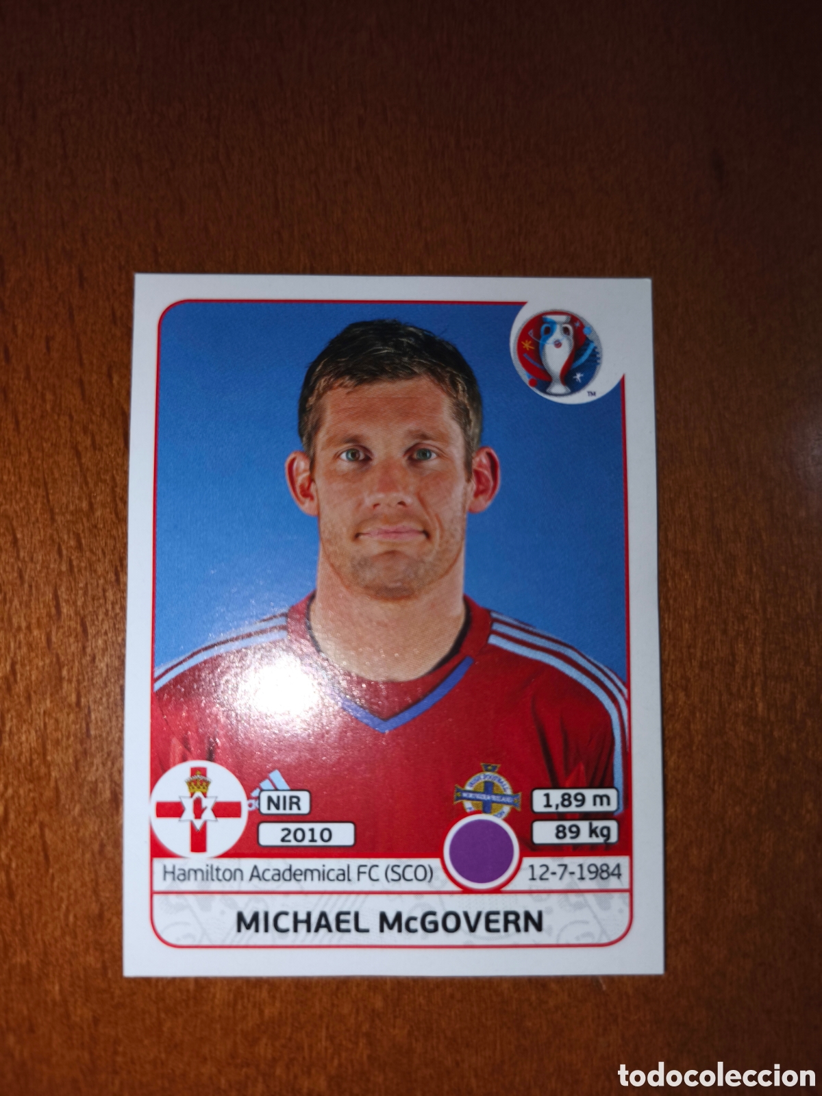 Figurine di Calcio: Michael McGovern n&deg;325 UEFA Euro 2016 Irlanda Del Norte