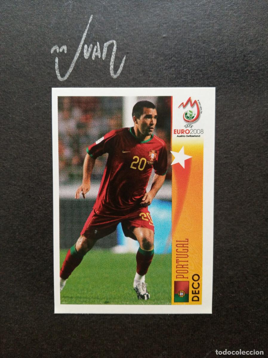 Figurine di Calcio: N&ordm; 492 DECO PORTUGAL FC BARCELONA ⚽ PANINI &reg; UEFA EURO 2008 EUROCOPA 08 SIN PEGAR NUEVO