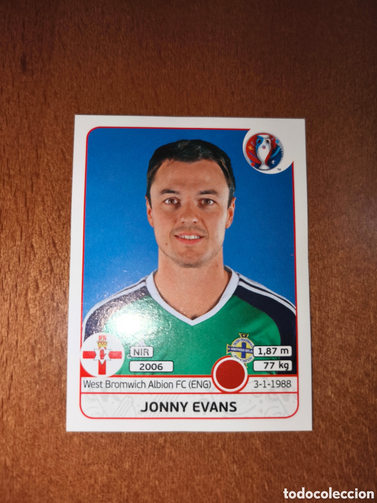 Cromos de F&uacute;tbol: Jonny Evans n&deg;331 UEFA Euro 2016 Irlanda Del Norte