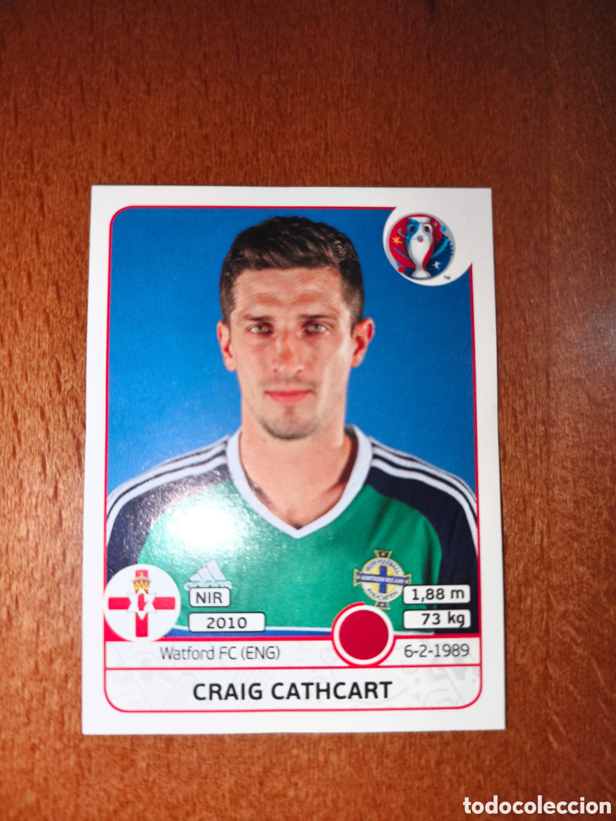 Cromos de F&uacute;tbol: Craig Cathcart n&deg;332 UEFA Euro 2016 Irlanda Del Norte