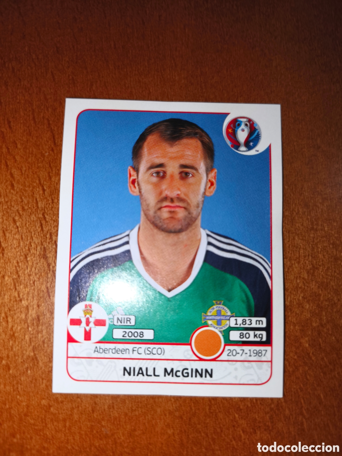 Cromos de F&uacute;tbol: Niall McGinn n&deg;336 UEFA Euro 2016 Irlanda Del Norte