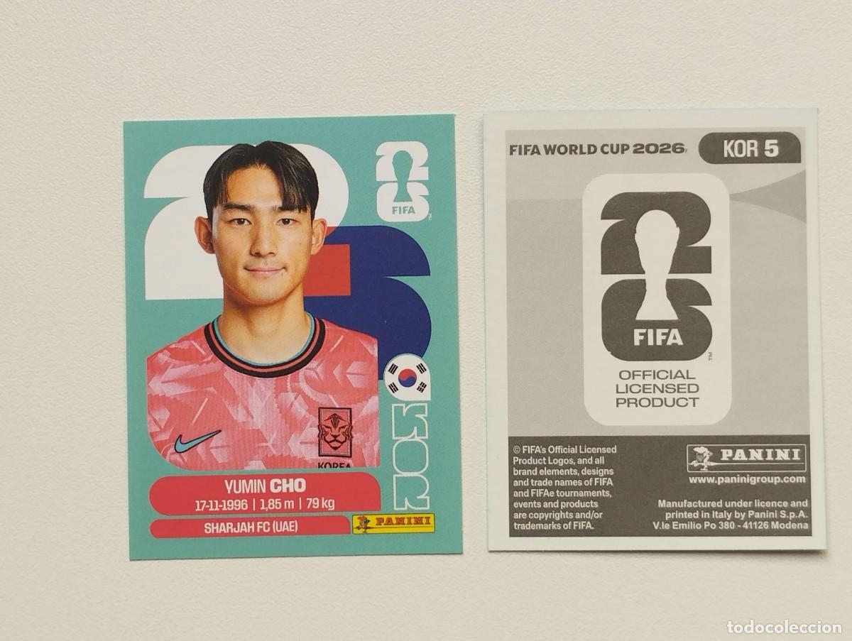 Cromos de F&uacute;tbol: CROMO STICKER WORLD CUP 2026 MUNDIAL 26 PANINI COREA DEL SUR KOR5 KOR 5 YUMIN CHO