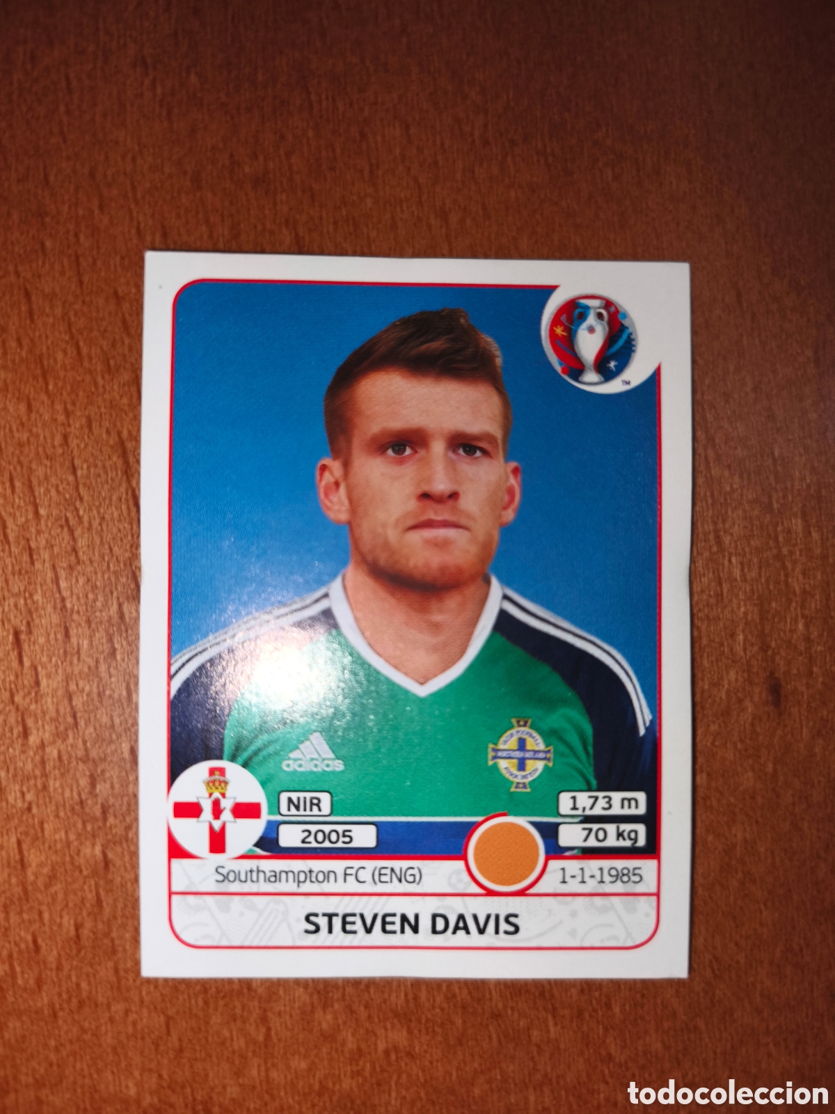 Cromos de F&uacute;tbol: Steven Davis n&deg;339 UEFA Euro 2016 Irlanda Del Norte