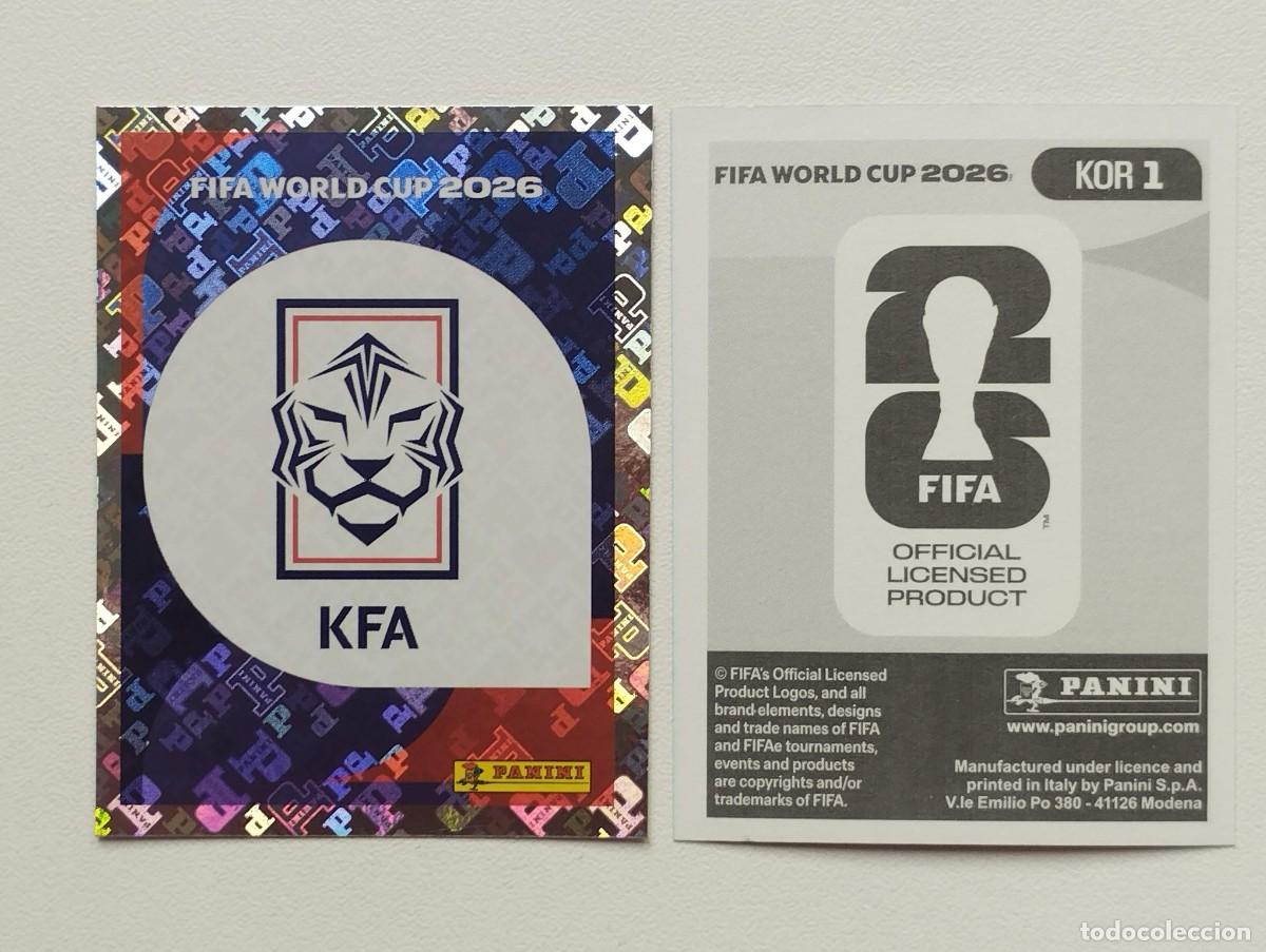 Cromos de F&uacute;tbol: CROMO STICKER WORLD CUP 2026 MUNDIAL 26 PANINI COREA DEL SUR KOR1 KOR 1 ESCUDO