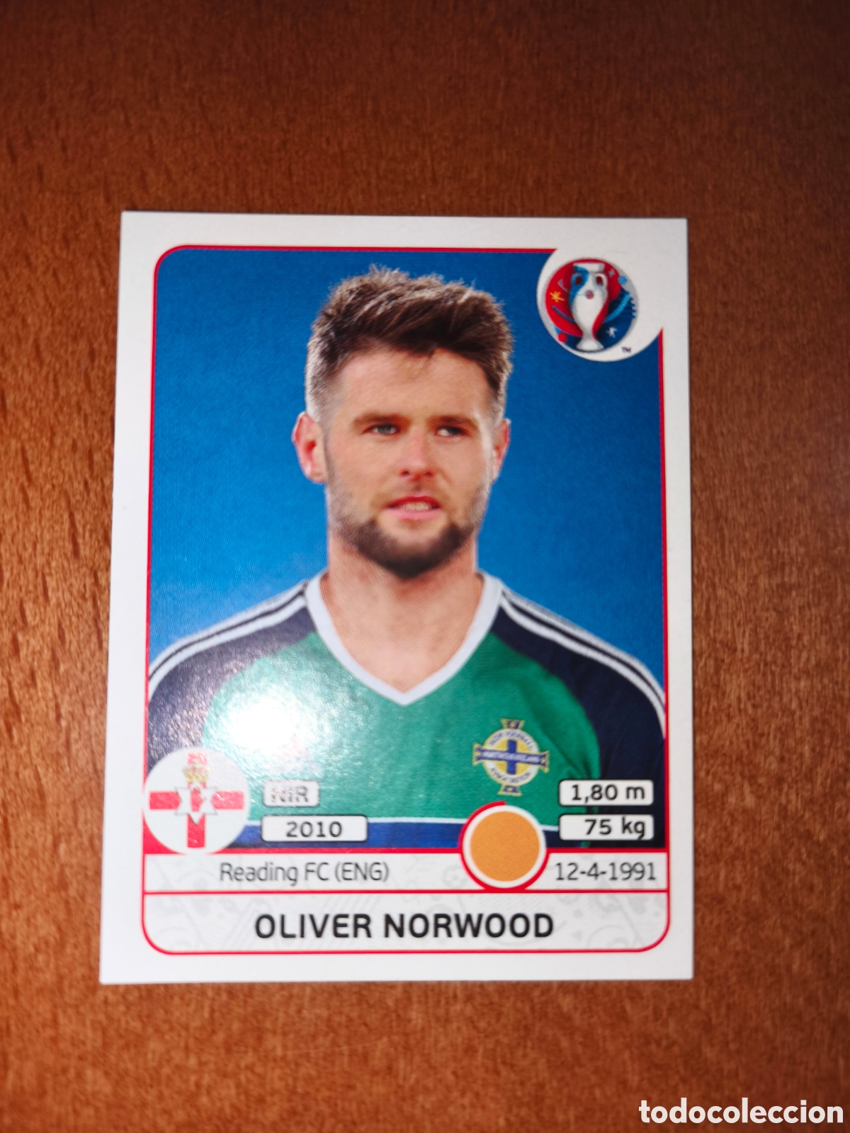 Figurine di Calcio: Oliver Norwood n&deg;340 UEFA Euro 2016 Irlanda Del Norte