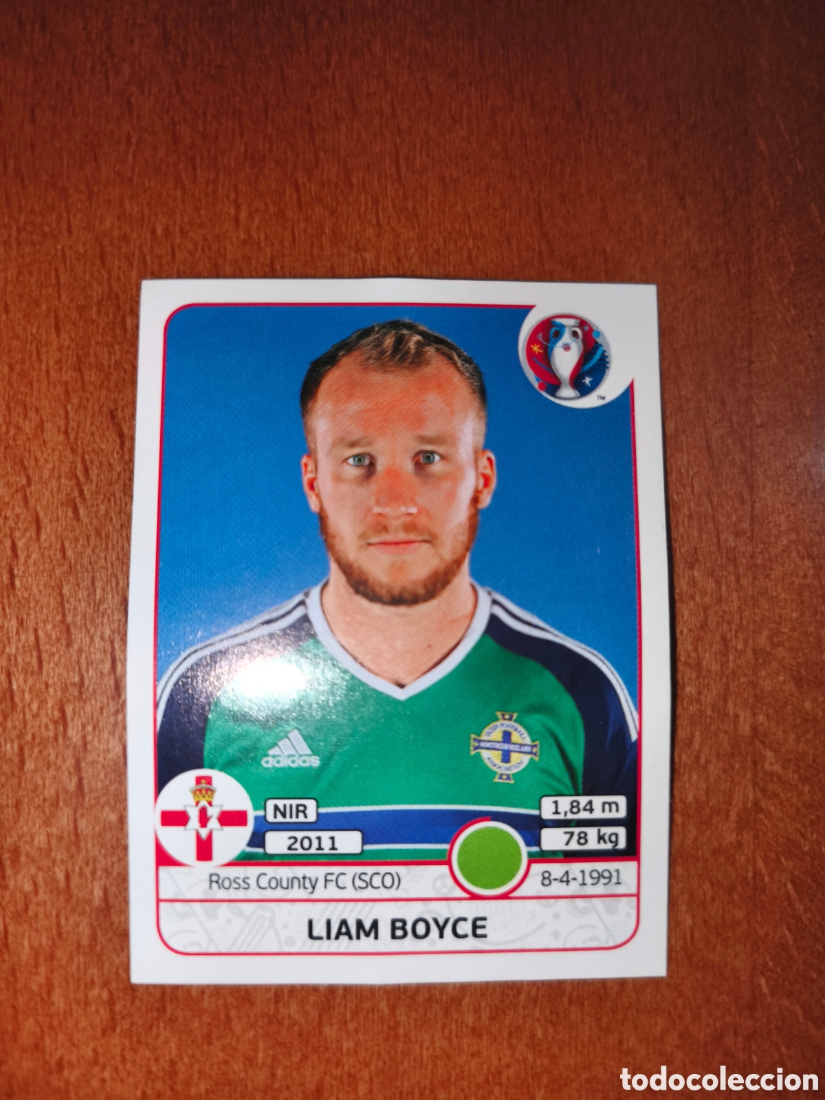 Fu&szlig;ball-Sticker: Liam Boyce n&deg;342 UEFA Euro 2016 Irlanda Del Norte
