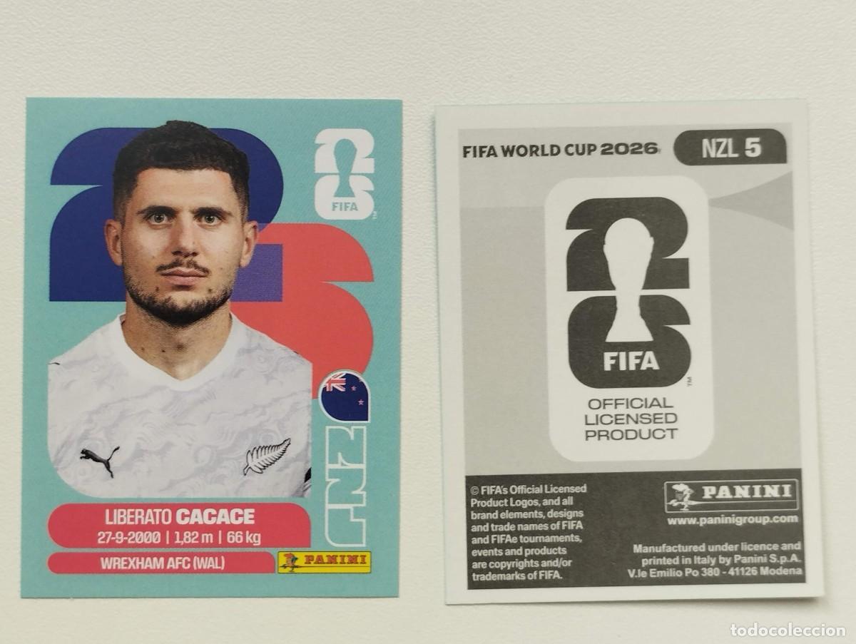 Cromos de F&uacute;tbol: CROMO STICKER WORLD CUP 2026 MUNDIAL 26 PANINI NUEVA ZELANDA NZL5 NZL 5 CACACE