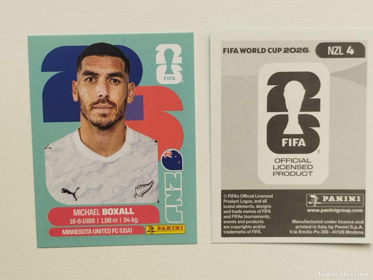 Cromos de F&uacute;tbol: CROMO STICKER WORLD CUP 2026 MUNDIAL 26 PANINI NUEVA ZELANDA NZL4 NZL 4 BOXALL