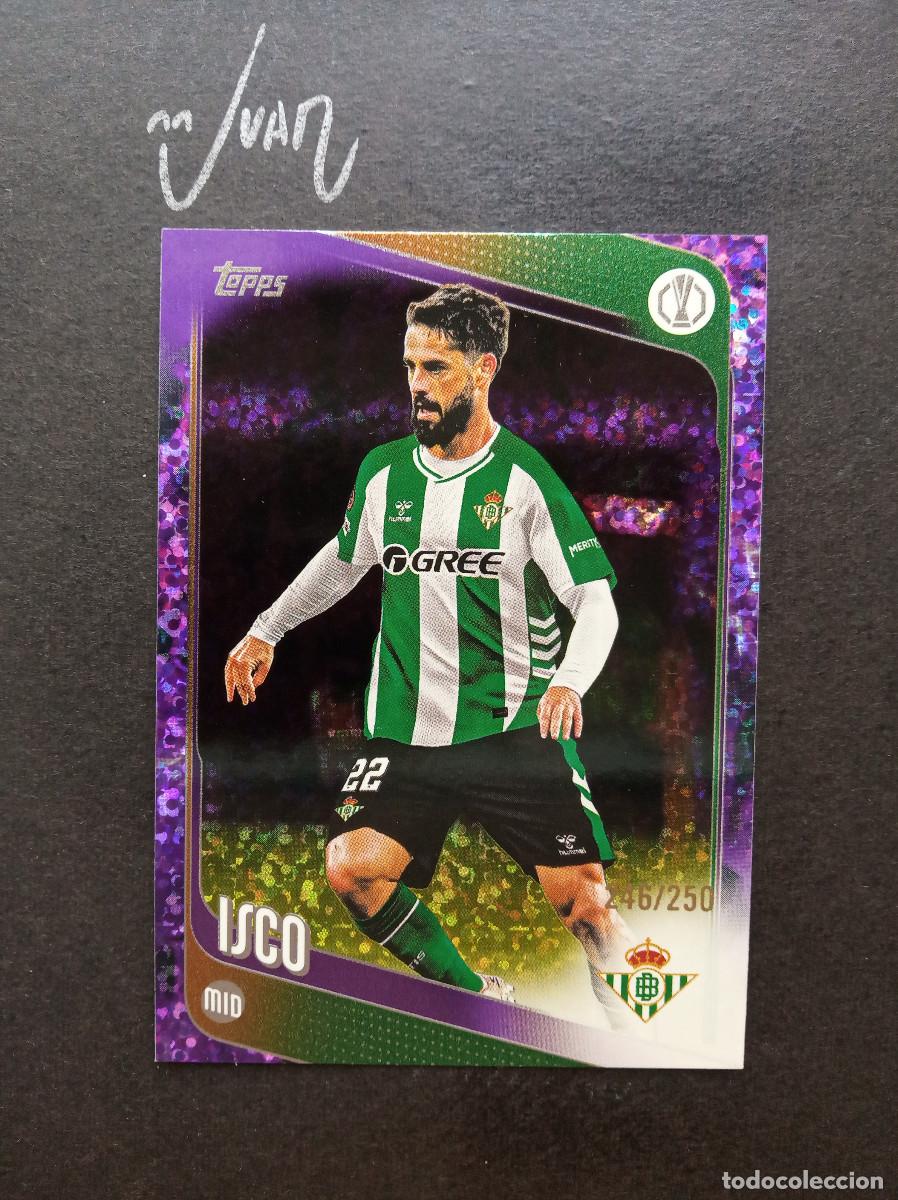 Cromos de F&uacute;tbol: NUMERADA A #/250 PARALELA PURPLE ISCO REAL BETIS ⚽ TOPPS &reg; FLAGSHIP UCC UEFA 2025 2026 25 26 NUEVO