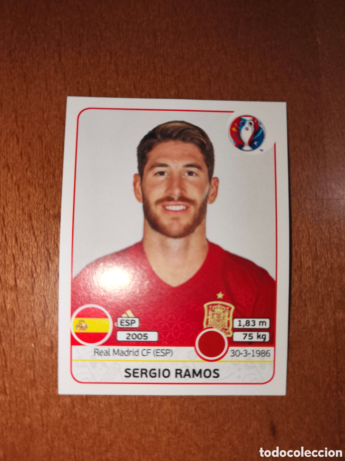 Cromos de F&uacute;tbol: Sergio Ramos n&deg;355 UEFA Euro 2016 Espa&ntilde;a
