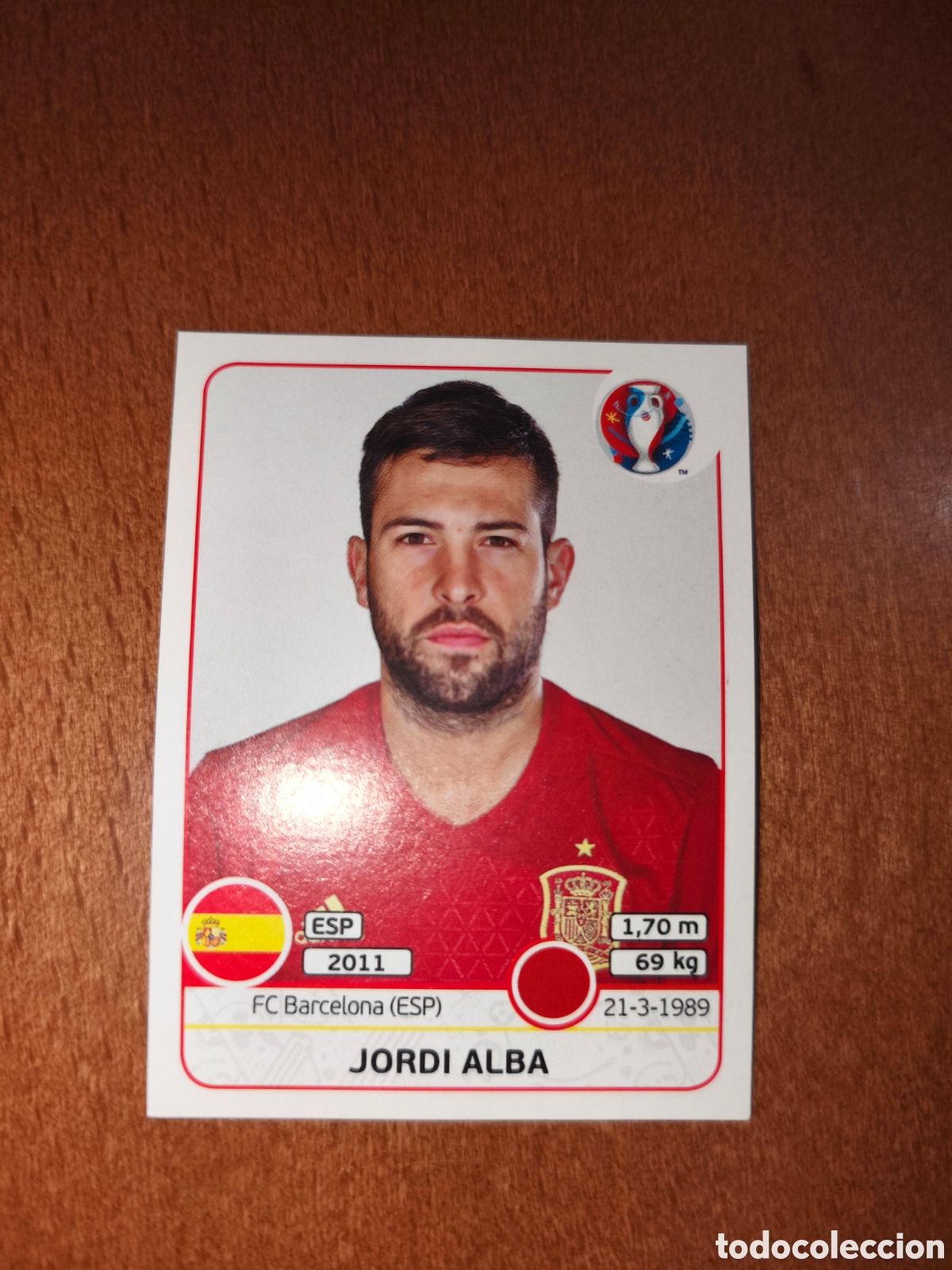 Cromos de F&uacute;tbol: Jordi Alba n&deg;358 UEFA Euro 2016 Espa&ntilde;a