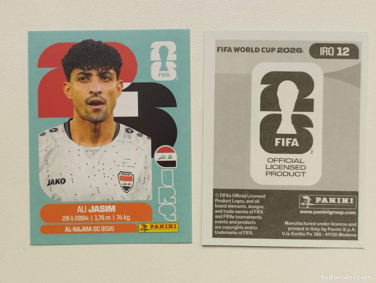 Cromos de F&uacute;tbol: CROMO STICKER WORLD CUP 2026 MUNDIAL 26 PANINI IRAQ IRQ12 IRQ 12 ALI JASIM