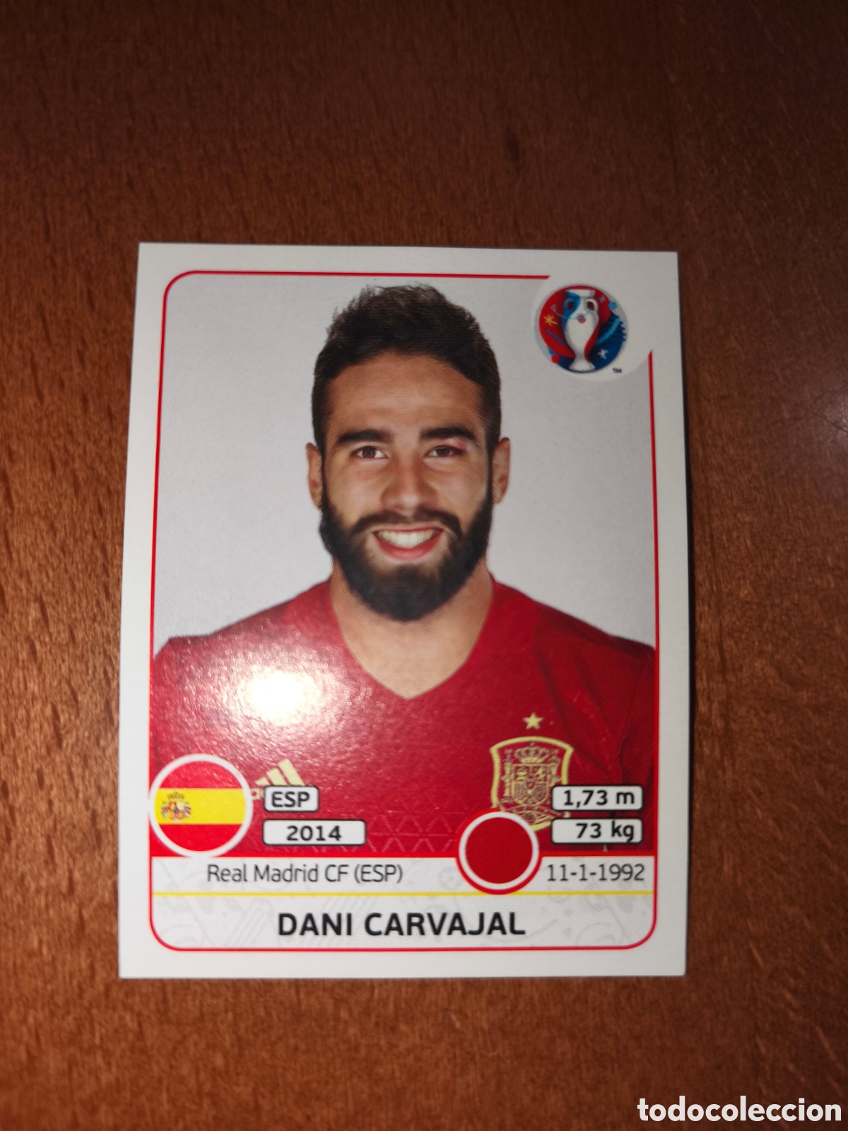 Cromos de F&uacute;tbol: Dani Carvajal n&deg;359 UEFA Euro 2016 Espa&ntilde;a