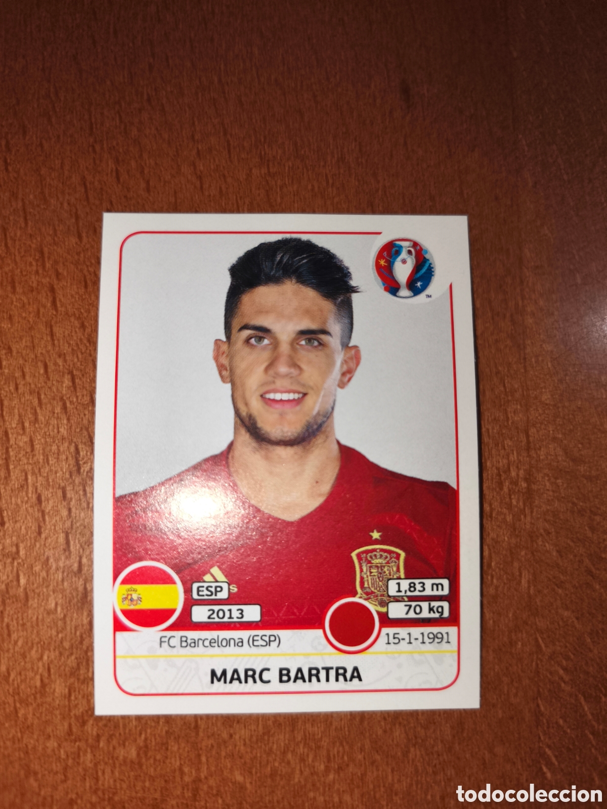 Cromos de F&uacute;tbol: Marc Bartra n&deg;360 UEFA Euro 2016 Espa&ntilde;a
