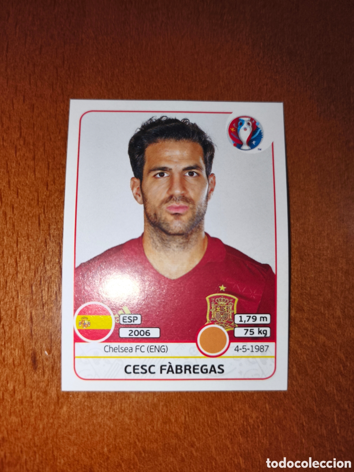 Cromos de F&uacute;tbol: Cesc F&aacute;bregas n&deg;362 UEFA Euro 2016 Espa&ntilde;a