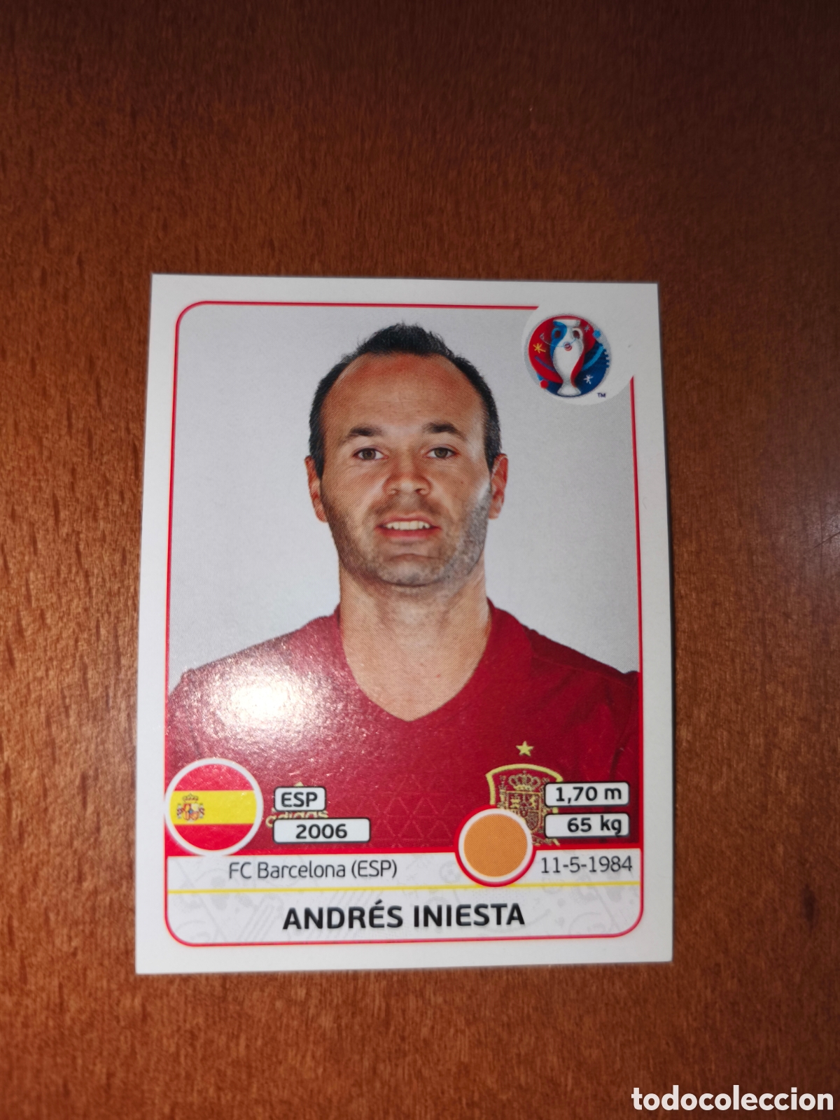 Fu&szlig;ball-Sticker: Andr&eacute;s Iniesta n&deg;363 UEFA Euro 2016 Espa&ntilde;a