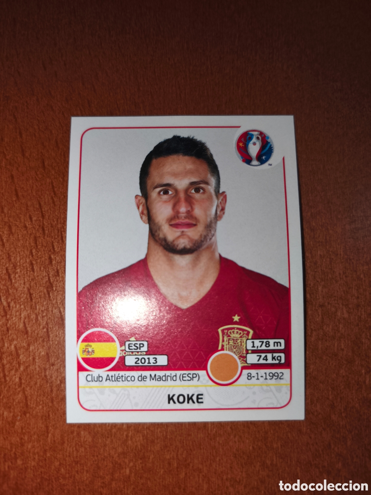 Fu&szlig;ball-Sticker: Koke n&deg;364 UEFA Euro 2016 Espa&ntilde;a