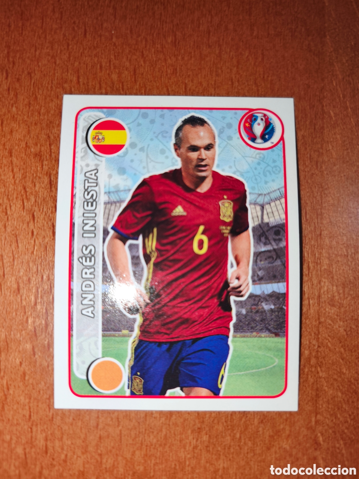 Cromos de F&uacute;tbol: Andr&eacute;s Iniesta n&deg;373 UEFA Euro 2016 Espa&ntilde;a
