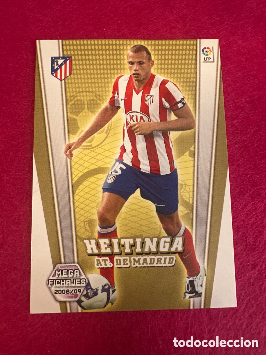 Football Stickers: 498 HEITINGA (AT.MADRID) MEGAFICHAJES MEGACRACKS 2008-2009 08 09 PANINI TRADING CARD