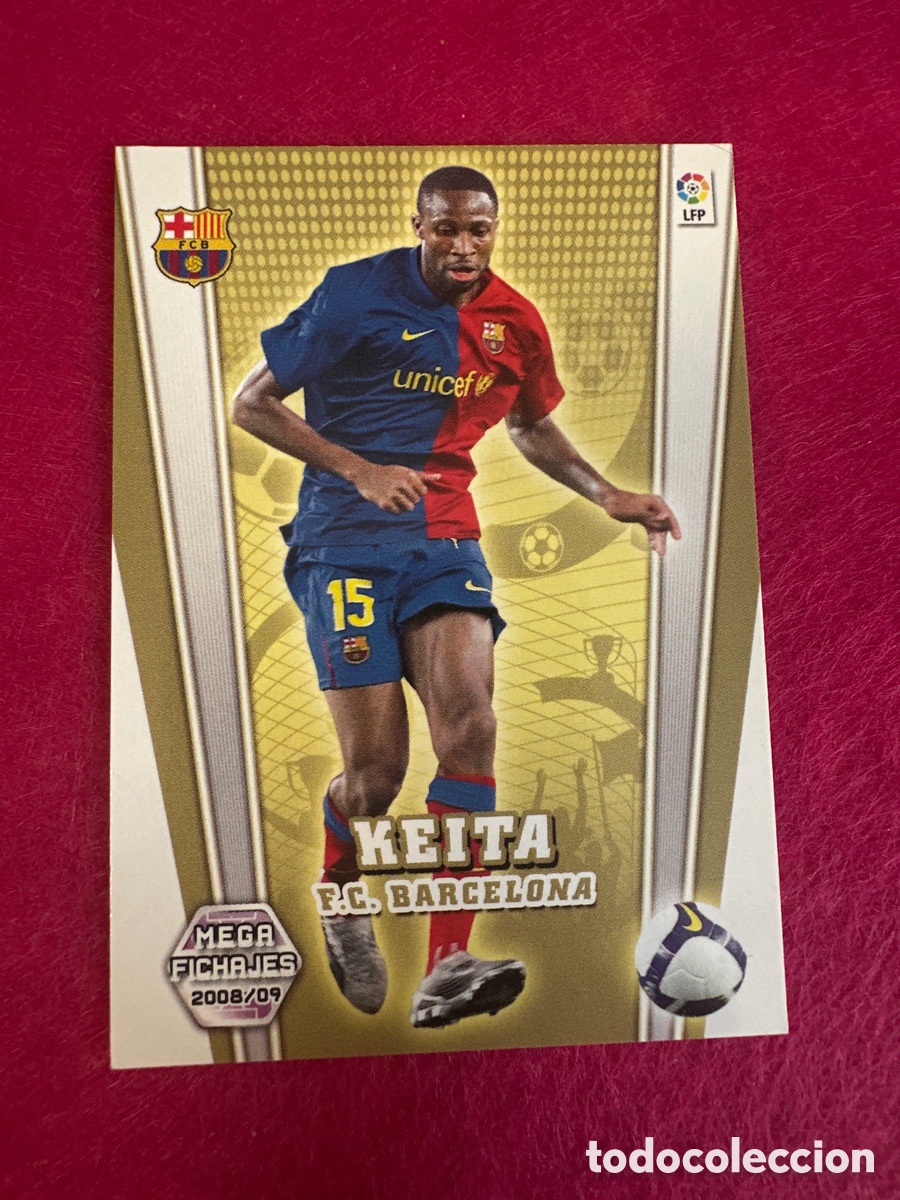 Figurine di Calcio: 500 KEITA(F.C.BARCELONA) MEGAFICHAJES MEGACRACKS 2008-2009 08 09 PANINI TRADING CARD
