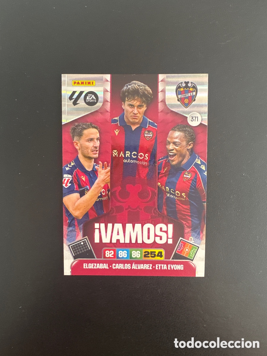 Cromos de F&uacute;tbol: VAMOS LEVANTE N&Uacute;MERO 371 ADRENALYN 2025 2026
