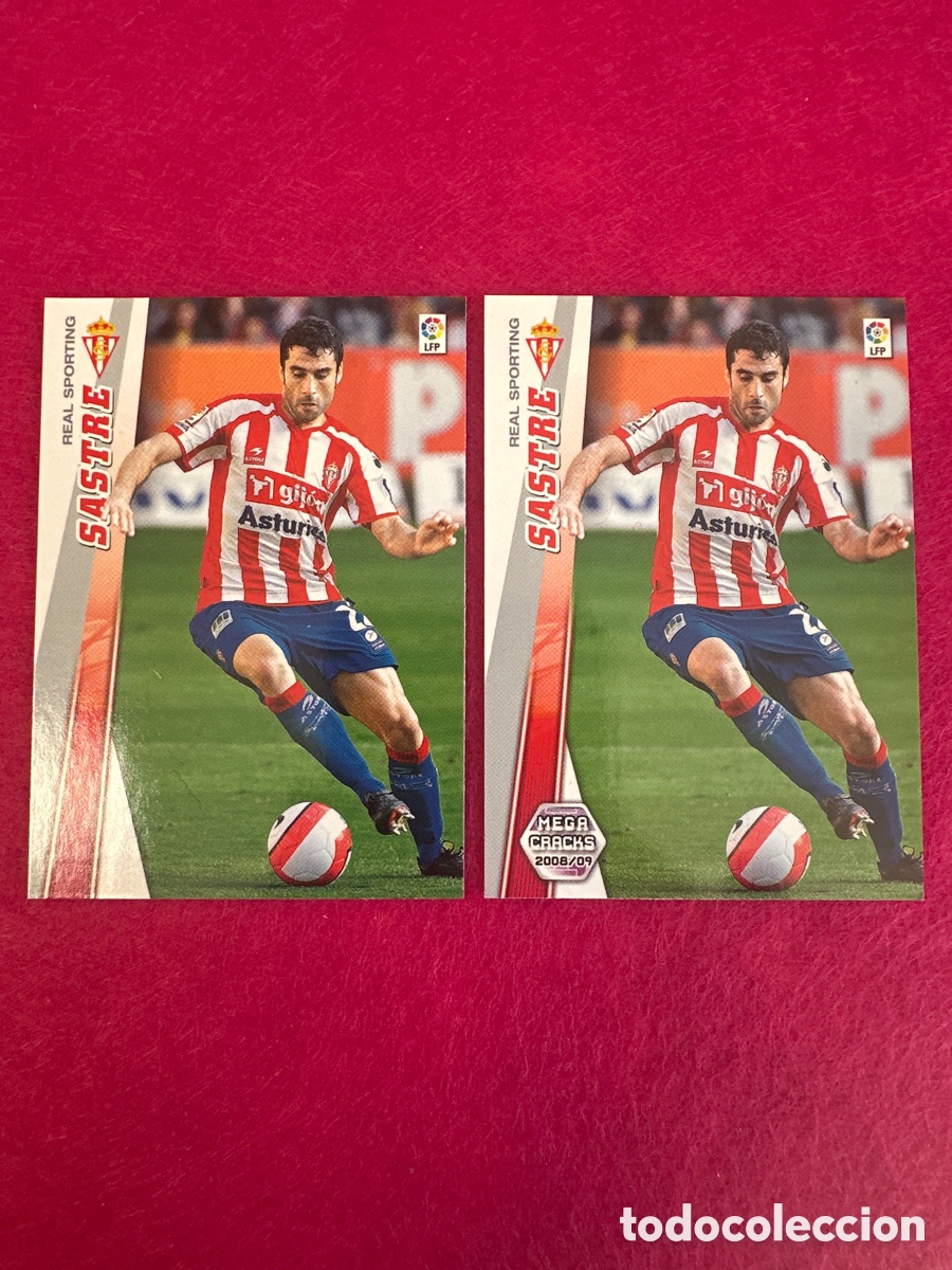 Figurine di Calcio: 291 SASTRE(SPORTING DE GIJ&Oacute;N) ERROR Y CORREGIDO MEGACRACKS 2008-2009 08 09 PANINI TRADING CARD