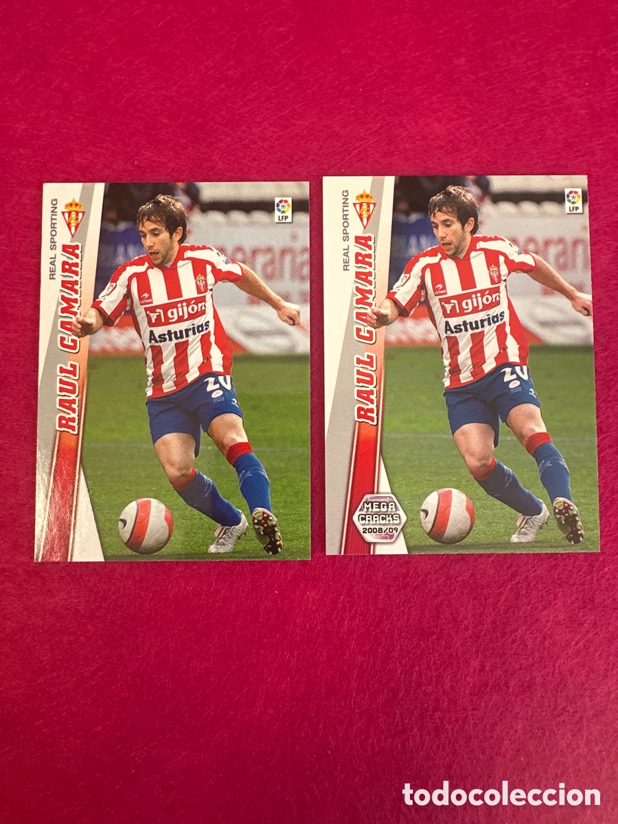Figurine di Calcio: 295 RA&Uacute;L C&Aacute;MARA (SPORTING DE GIJ&Oacute;N) ERROR Y CORREGIDO MEGACRACKS 2008-2009 08 09 PANINI TRADING CARD