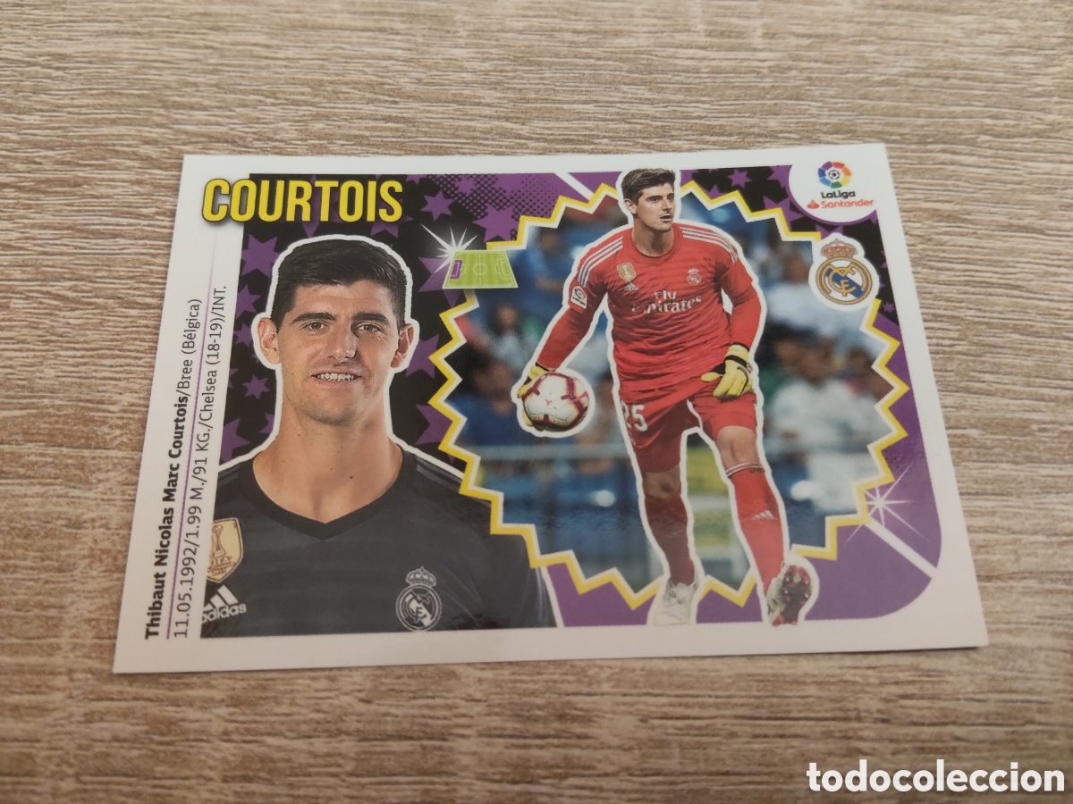 Cromos de F&uacute;tbol: Courtois fichaje 59 Real Madrid liga 2018 2019 18 19 ediciones este