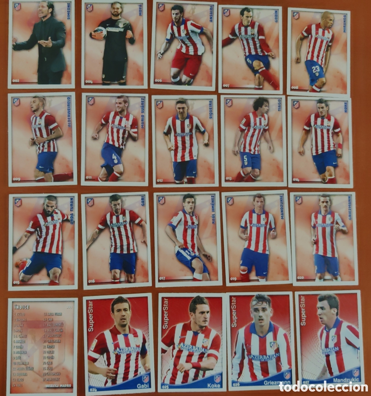 Fu&szlig;ball-Sticker: Lote 454 cromos cards Mundicromo fichas de la liga 2015