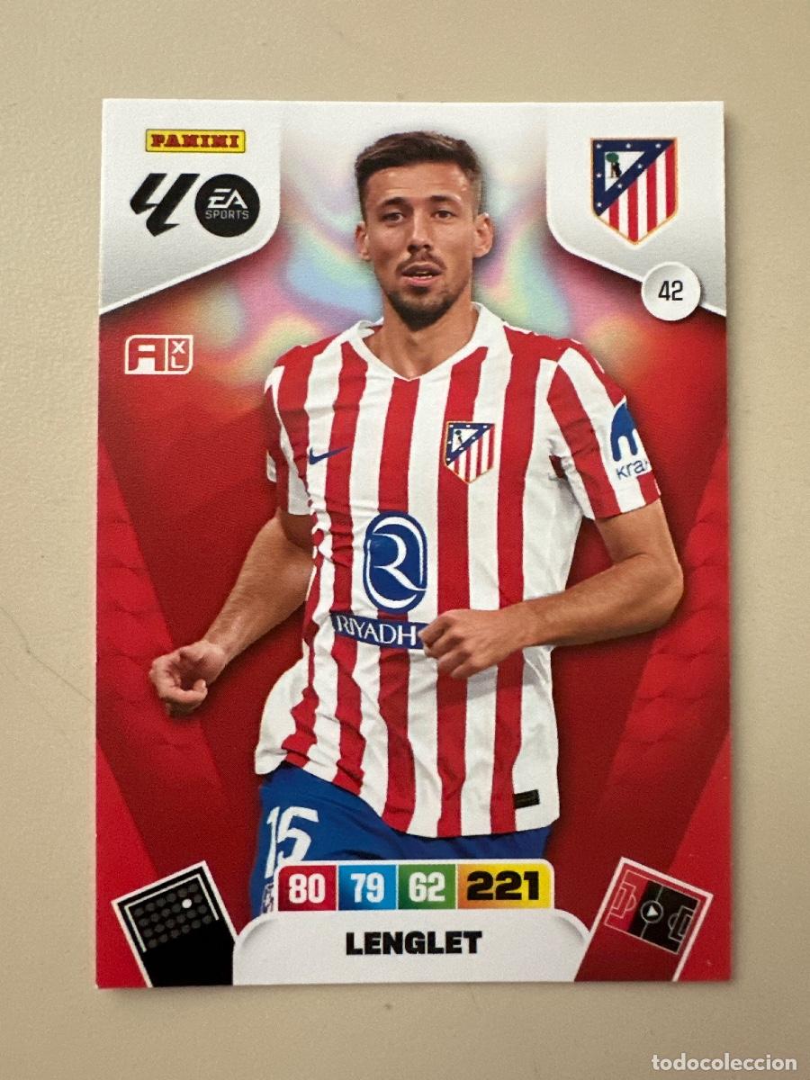 Cromos de F&uacute;tbol: 42 Clement Lenglet, Atl&eacute;tico de Madrid, Panini Adrenalyn XL La Liga 2025 2026 25 26