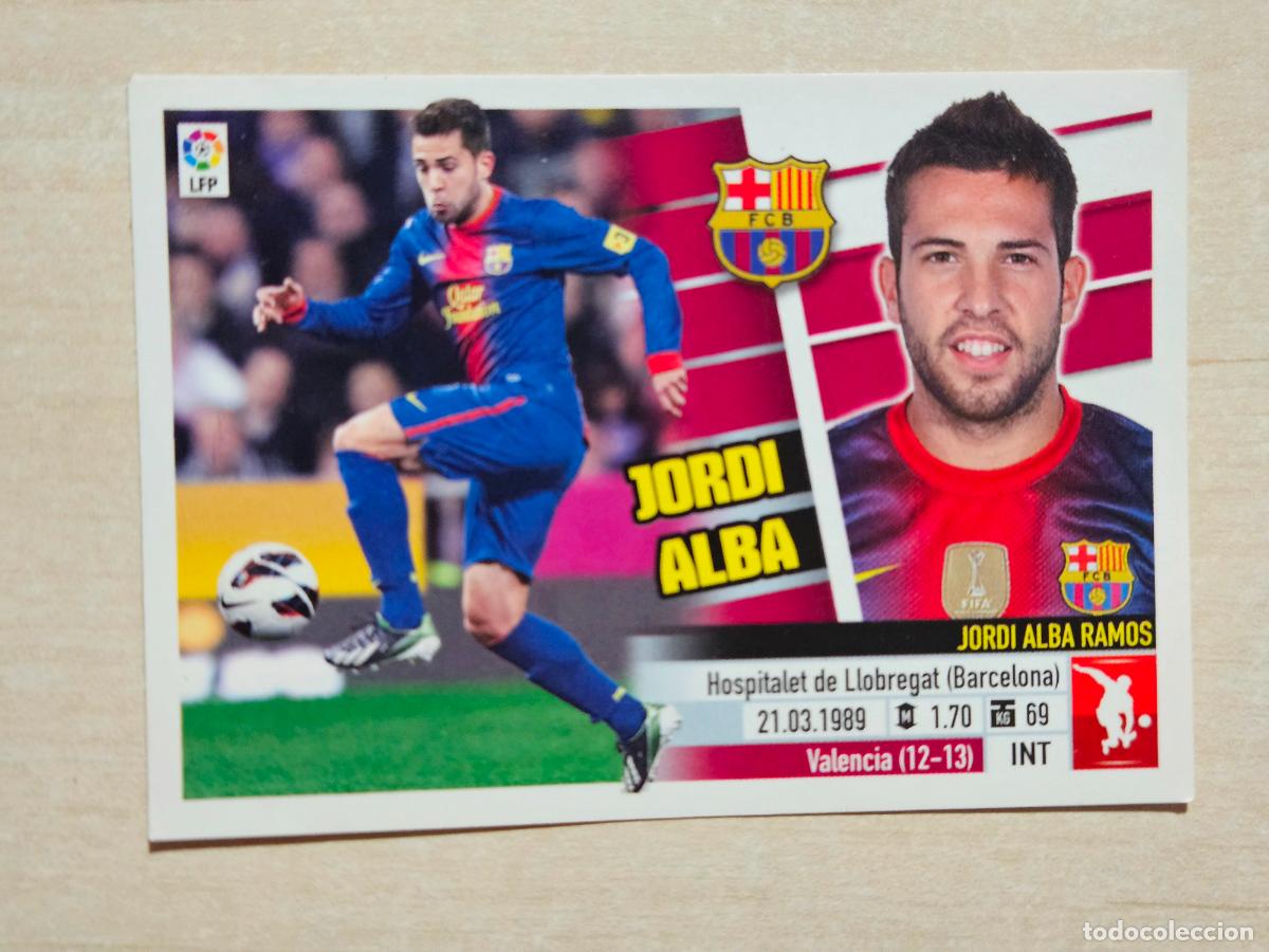 Cromos de F&uacute;tbol: CROMO N&ordm; 7 JORDI ALBA - ESTE 2013 14 - 13 14 - CROMO SIN PEGAR - BARCELONA
