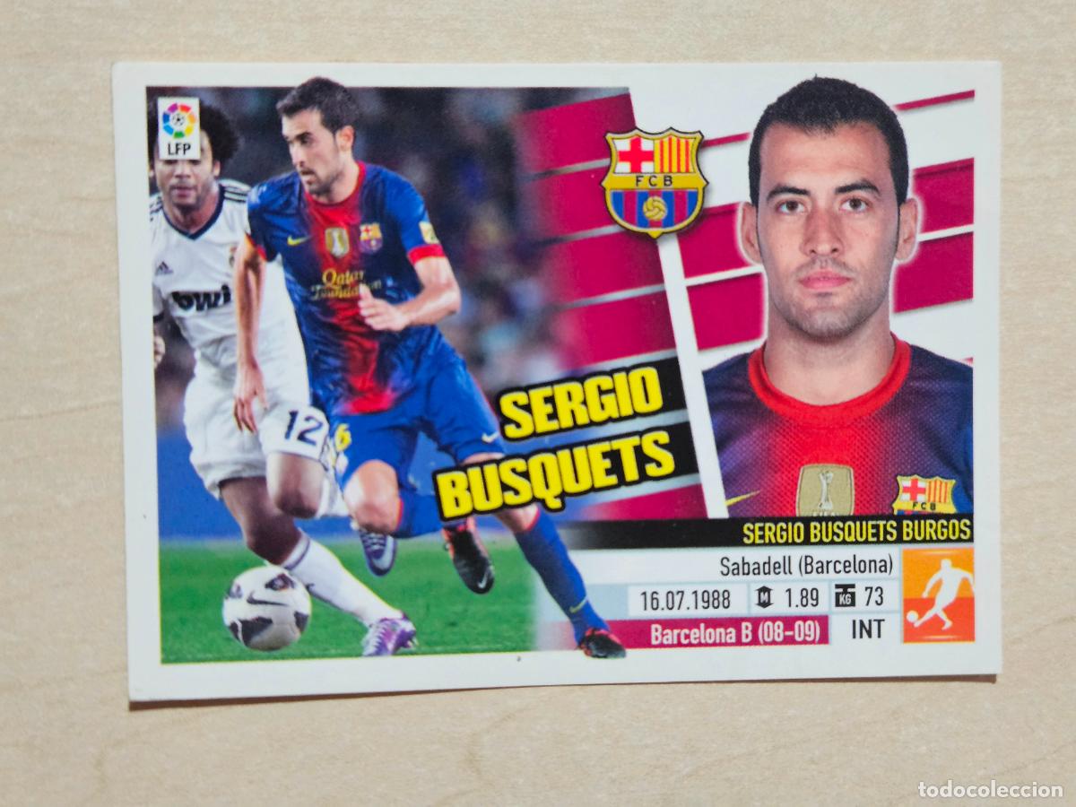 Cromos de F&uacute;tbol: CROMO N&ordm; 9 SERGIO BUSQUETS - ESTE 2013 14 - 13 14 - CROMO SIN PEGAR - BARCELONA
