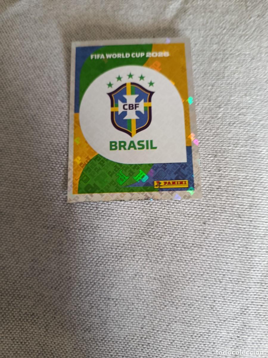Cromos de F&uacute;tbol: Panini Mundial 2026 Estados Unidos-Mexico. 1- Escudo. Brasil. Nunca pegado.